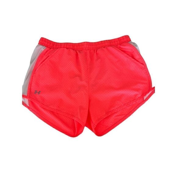Under Armour Women’s Running Shorts Dri-Fit SZ M Color is Florescent Peach for S - Picture 2 of 11